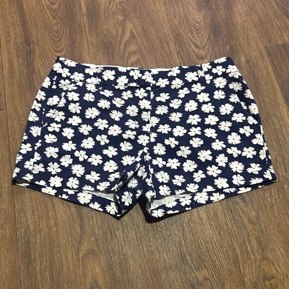 J.Crew navy chino short in scattered daisies summer stretch summer‎ - Picture 1 of 8